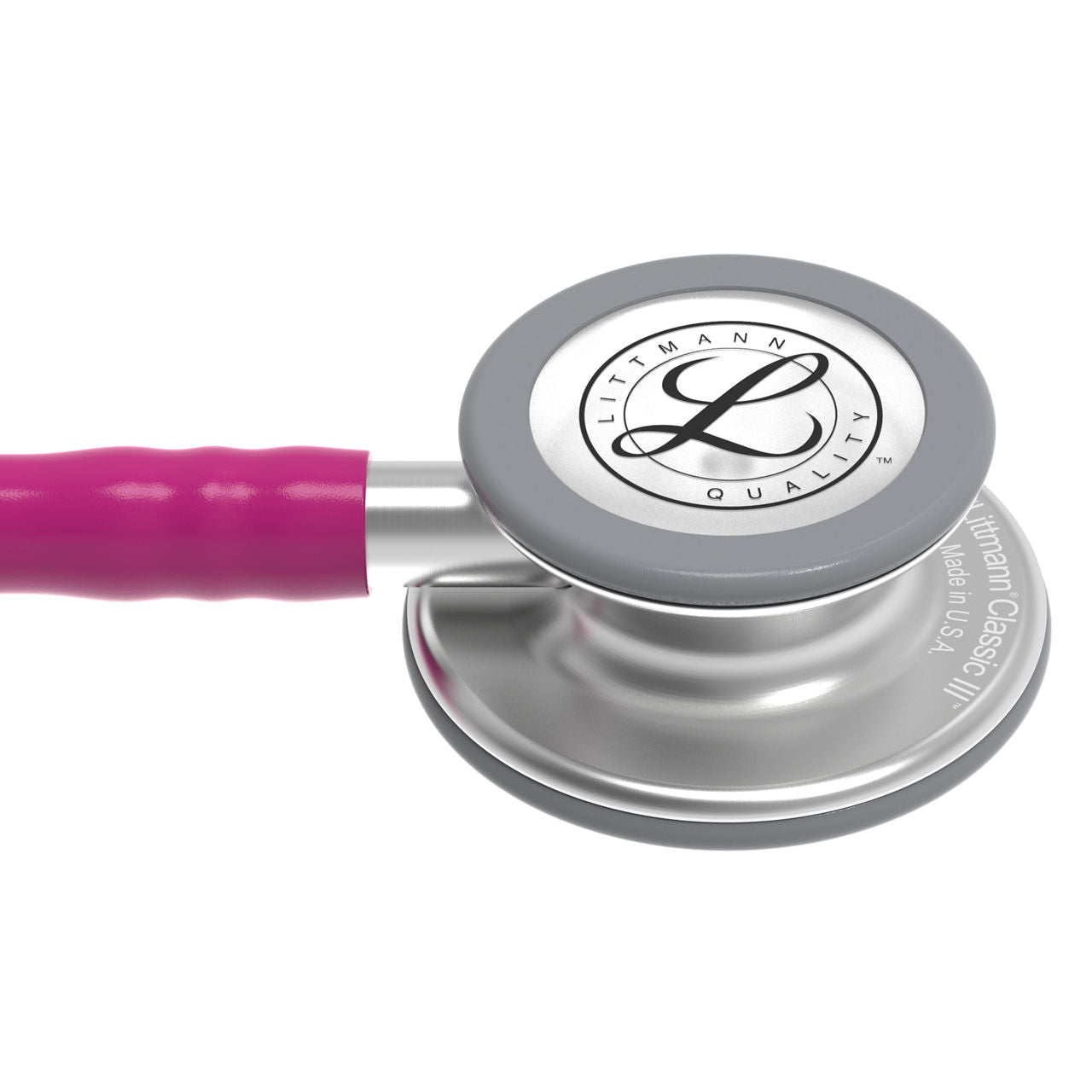 Estetoscopio Littmann Classic III, 5648, Tubo frambuesa, Acabado tubo estandar, Campana acero inoxidable