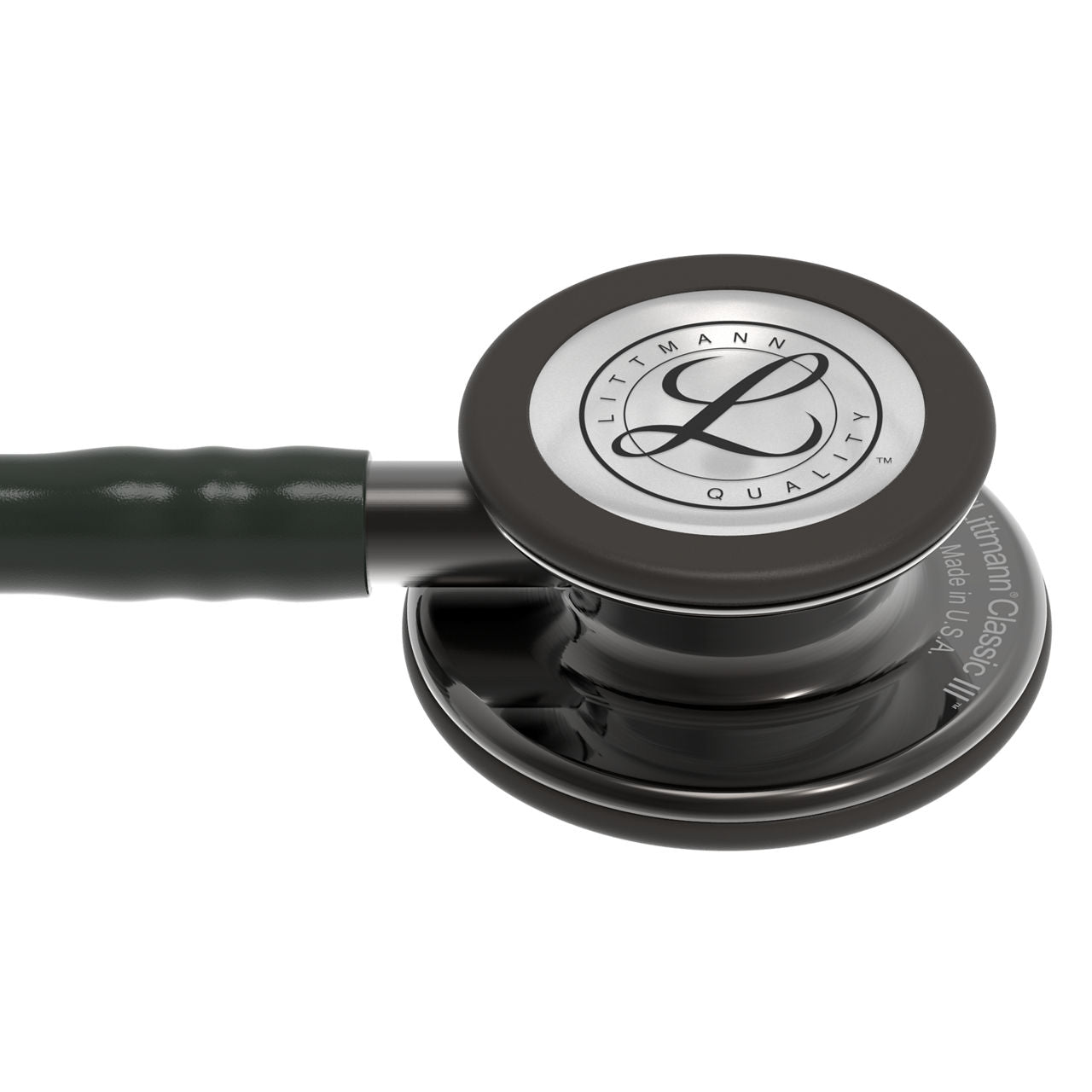 Estetoscopio Littmann Classic III, 5811, Tubo negro, Acabado tubo estandar, Campana ahumado