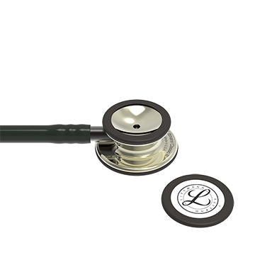 Estetoscopio Littmann Classic III, 5861, Tubo negro, Acabado tubo estandar, Campana champaña alto brillo, Vástago ahumado