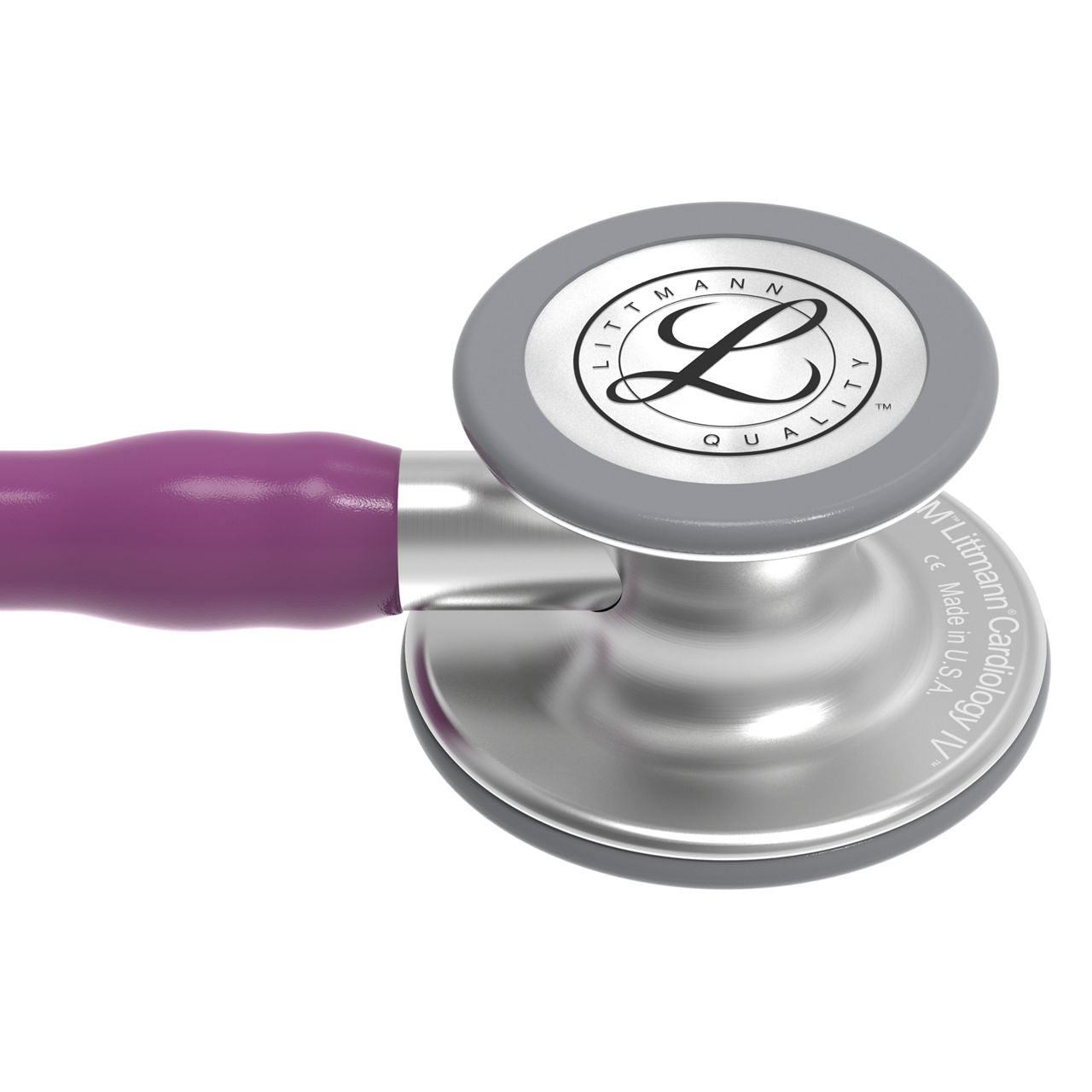 Estetoscopio Littmann Cardiology IV, 6156, Tubo ciruela, Acabado tubo estandar, Campana acero inoxidable, Vástago acero inoxidable