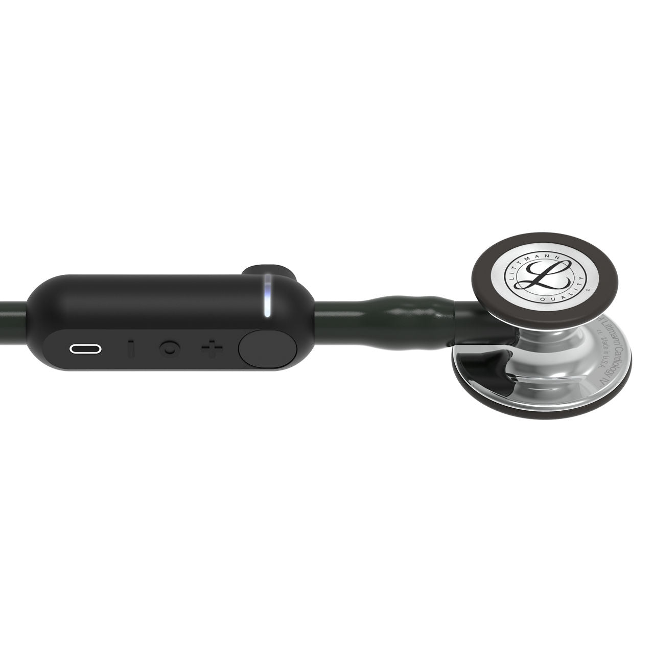 Estetoscopio Littmann CORE Digital, 8890, Tubo negro, Acabado tubo estandar, Campana espejo