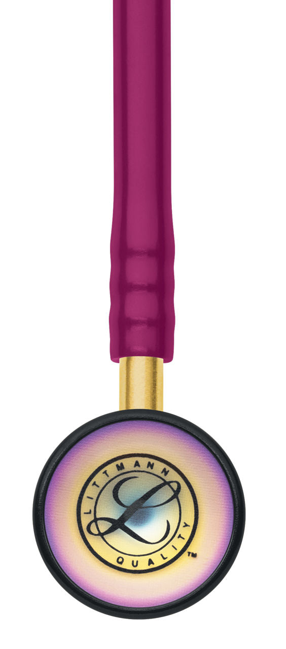 Estetoscopio Littmann Classic II Infantil, 2157, Tubo frambuesa, Acabado tubo estandar, Campana arcoiris