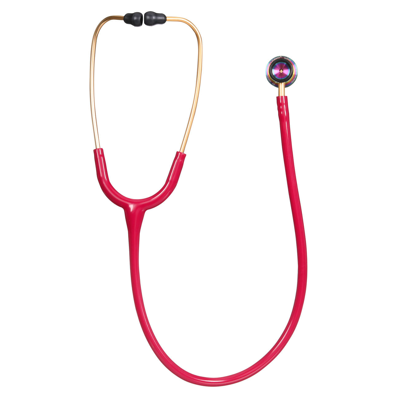 Estetoscopio Littmann Classic II Infantil, 2157, Tubo frambuesa, Acabado tubo estandar, Campana arcoiris