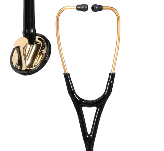 Estetoscopio Littmann Master Cardiology, 2175, Tubo negro, Acabado tubo estandar, Campana latón