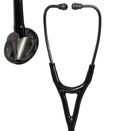 Estetoscopio Littmann Master Cardiology, 2176, Tubo negro, Acabado tubo estandar, Campana ahumado
