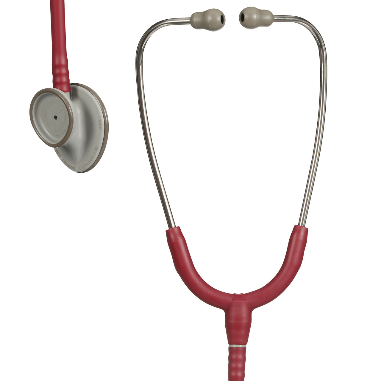 Estetoscopio Littmann Lightweight II S.E., 2451, Tubo borgoña, Acabado tubo estandar, Campana compuesto metal/resina