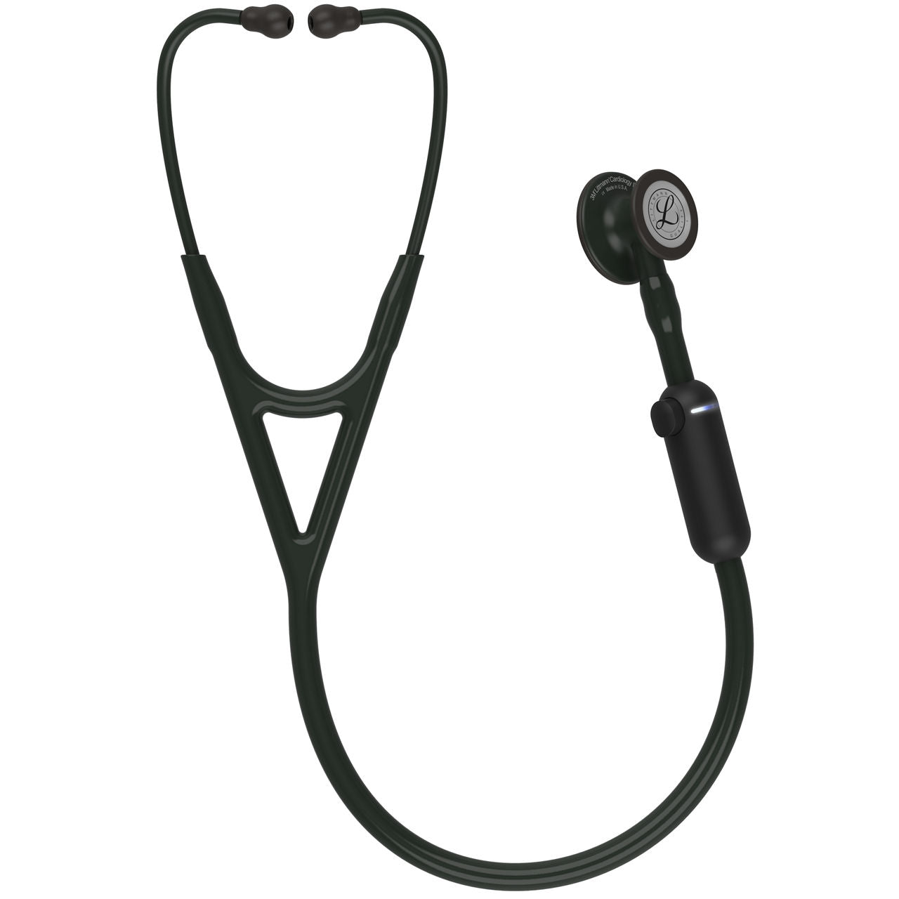 Estetoscopio Digital Littmann CORE, 8480, Tubo negro, Acabado tubo estandar, Campana negro mate