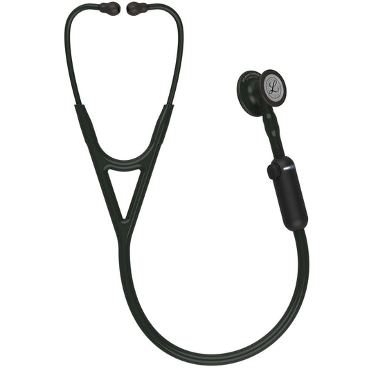 Estetoscopio Digital Littmann CORE, 8480, Tubo negro, Acabado tubo estandar, Campana negro mate