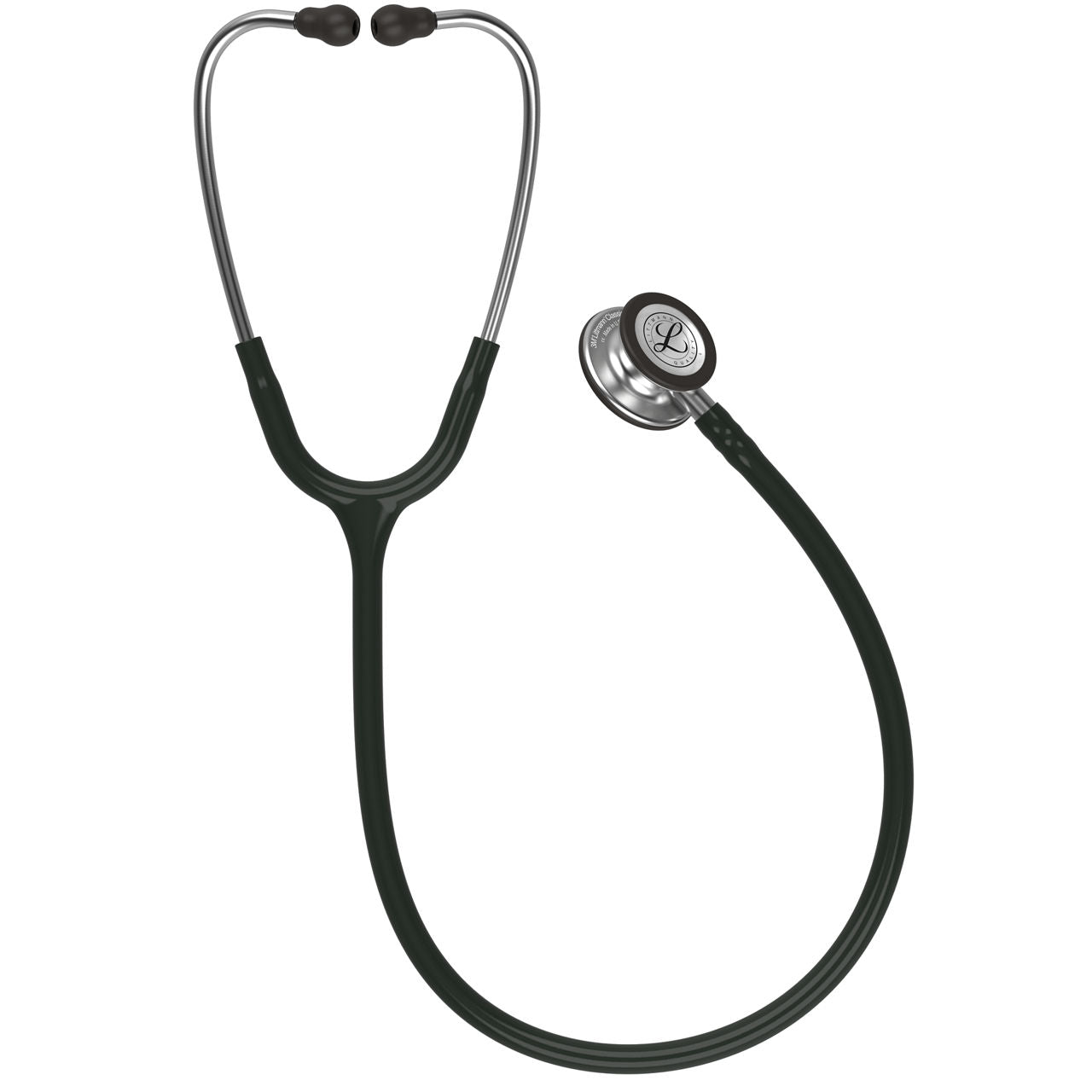 Estetoscopio Littmann Classic III, 5620, Tubo negro, Acabado tubo estandar, Campana acero inoxidable
