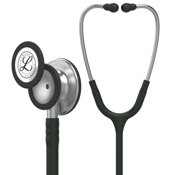 Estetoscopio Littmann Classic III, 5620, Tubo negro, Acabado tubo estandar, Campana acero inoxidable