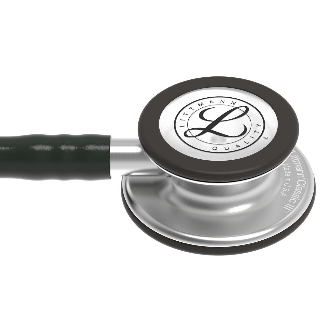 Estetoscopio Littmann Classic III, 5620, Tubo negro, Acabado tubo estandar, Campana acero inoxidable