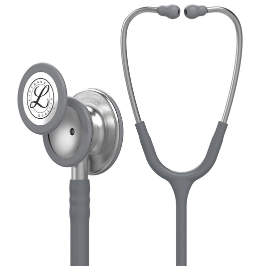 Estetoscopio Littmann Classic III, 5621, Tubo gris, Acabado tubo estandar, Campana acero inoxidable