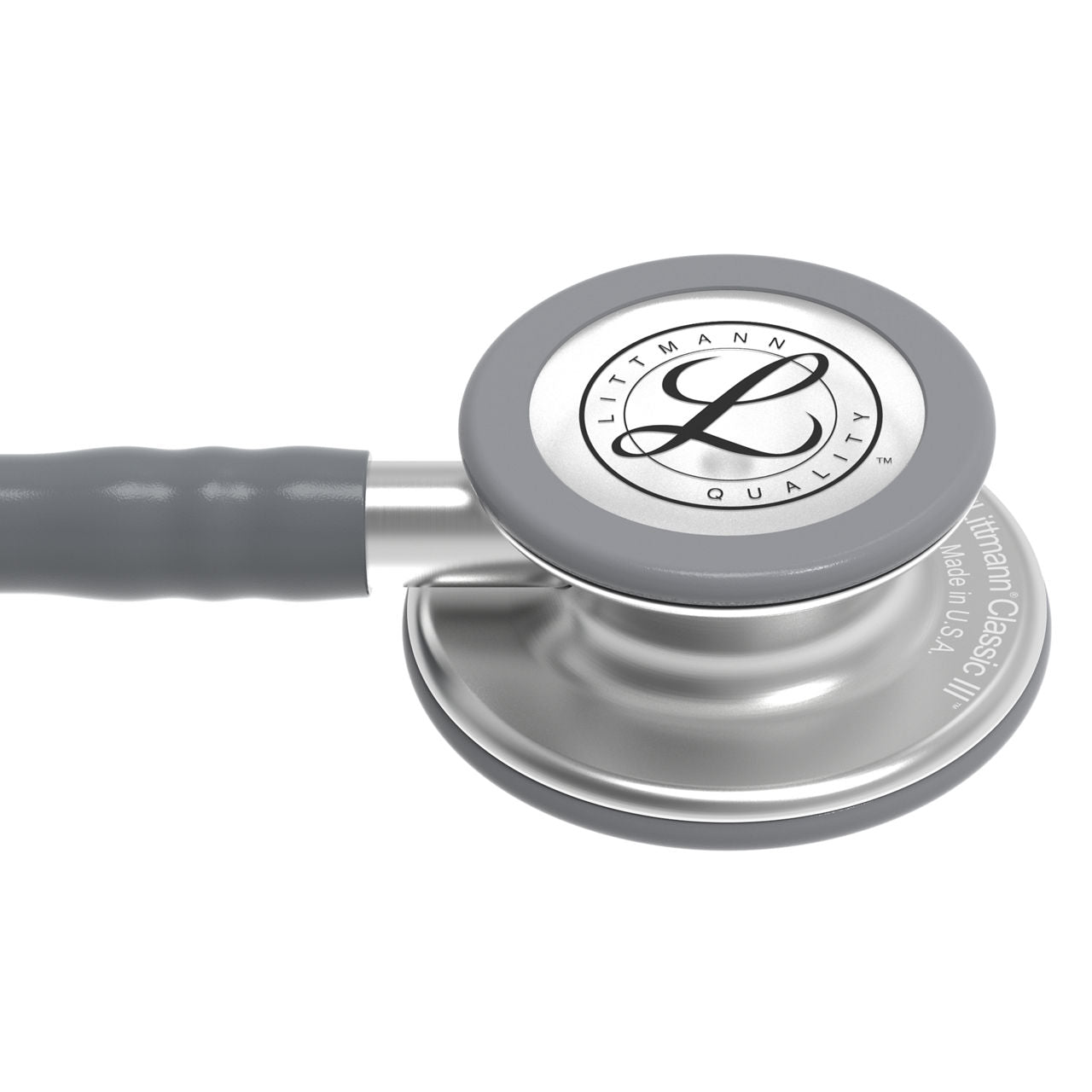Estetoscopio Littmann Classic III, 5621, Tubo gris, Acabado tubo estandar, Campana acero inoxidable