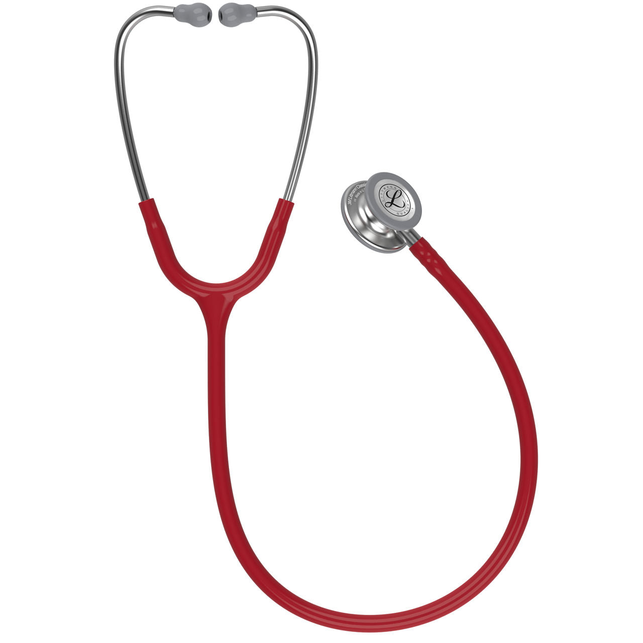 Estetoscopio Littmann Classic III, 5627, Tubo borgoña, Acabado tubo estandar, Campana acero inoxidable