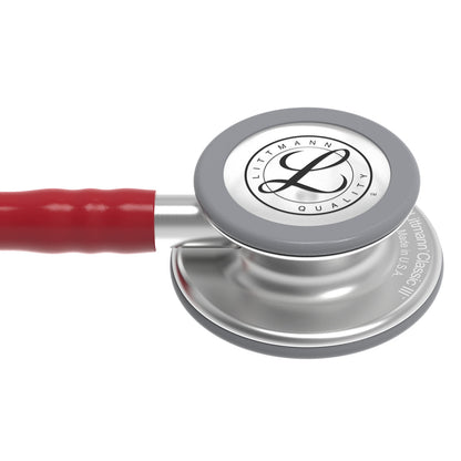 Estetoscopio Littmann Classic III, 5627, Tubo borgoña, Acabado tubo estandar, Campana acero inoxidable