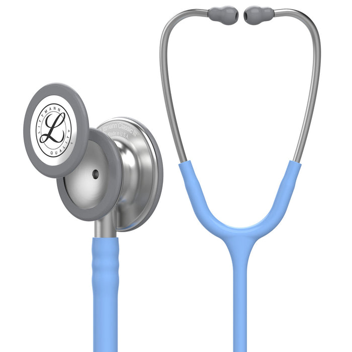 Estetoscopio Littmann Classic III, 5630, Tubo azul cielo, Acabado tubo estandar, Campana acero inoxidable