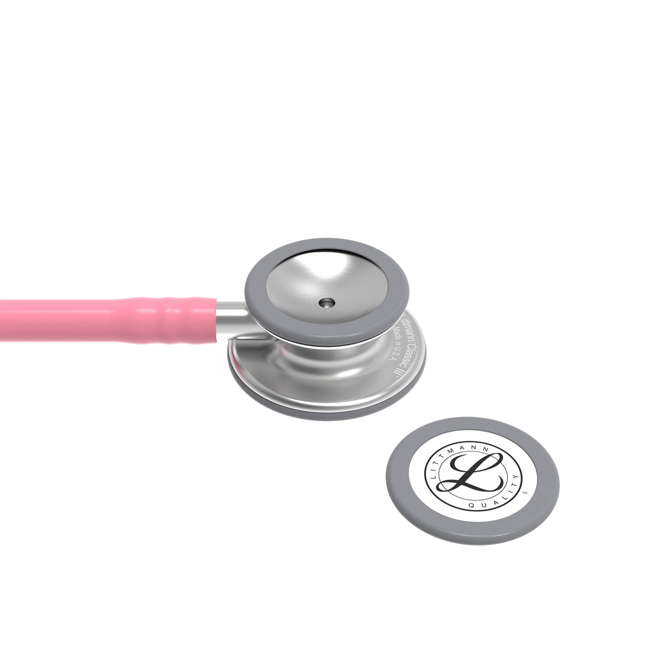 Estetoscopio Littmann Classic III, 5633, Tubo rosa perla, Acabado tubo estandar, Campana acero inoxidable