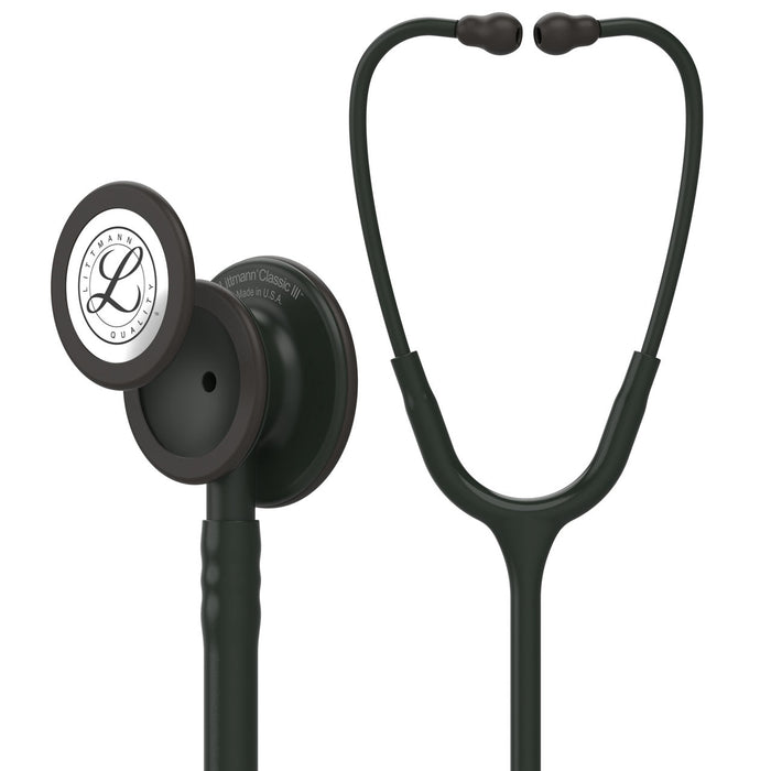 Estetoscopio Littmann Classic III, 5803, Tubo negro, Acabado tubo estandar, Campana mate