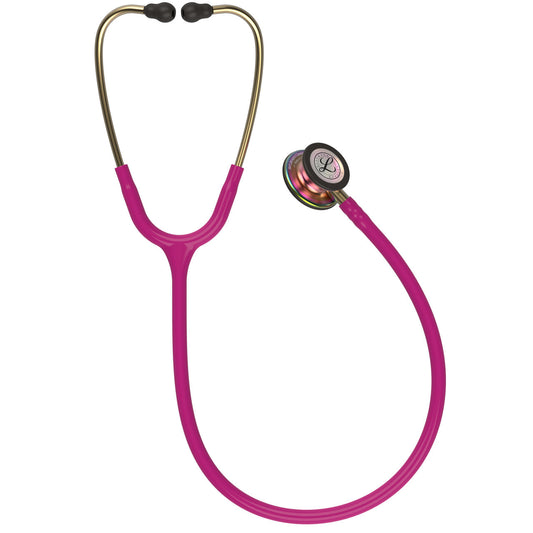 Littmann Classic III Stethoscope, 5806, Raspberry Tube, Rainbow Stainless Steel Finish