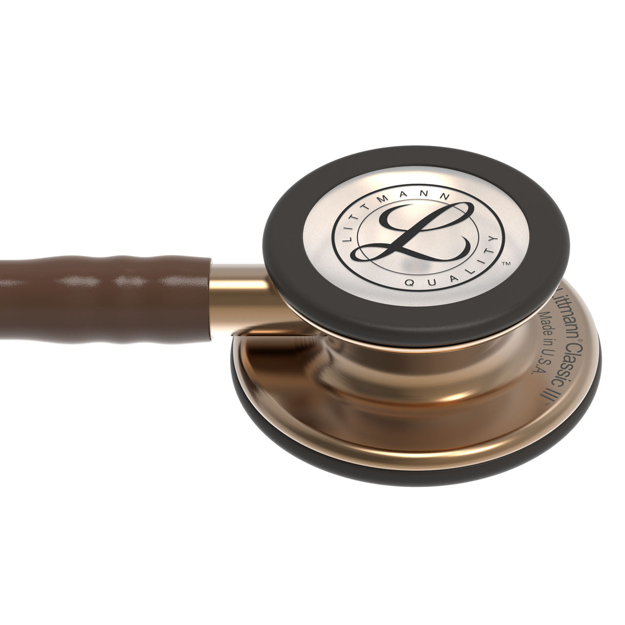 Estetoscopio Littmann Classic III, 5809, Tubo chocolate, Acabado tubo estandar, Campana cobre