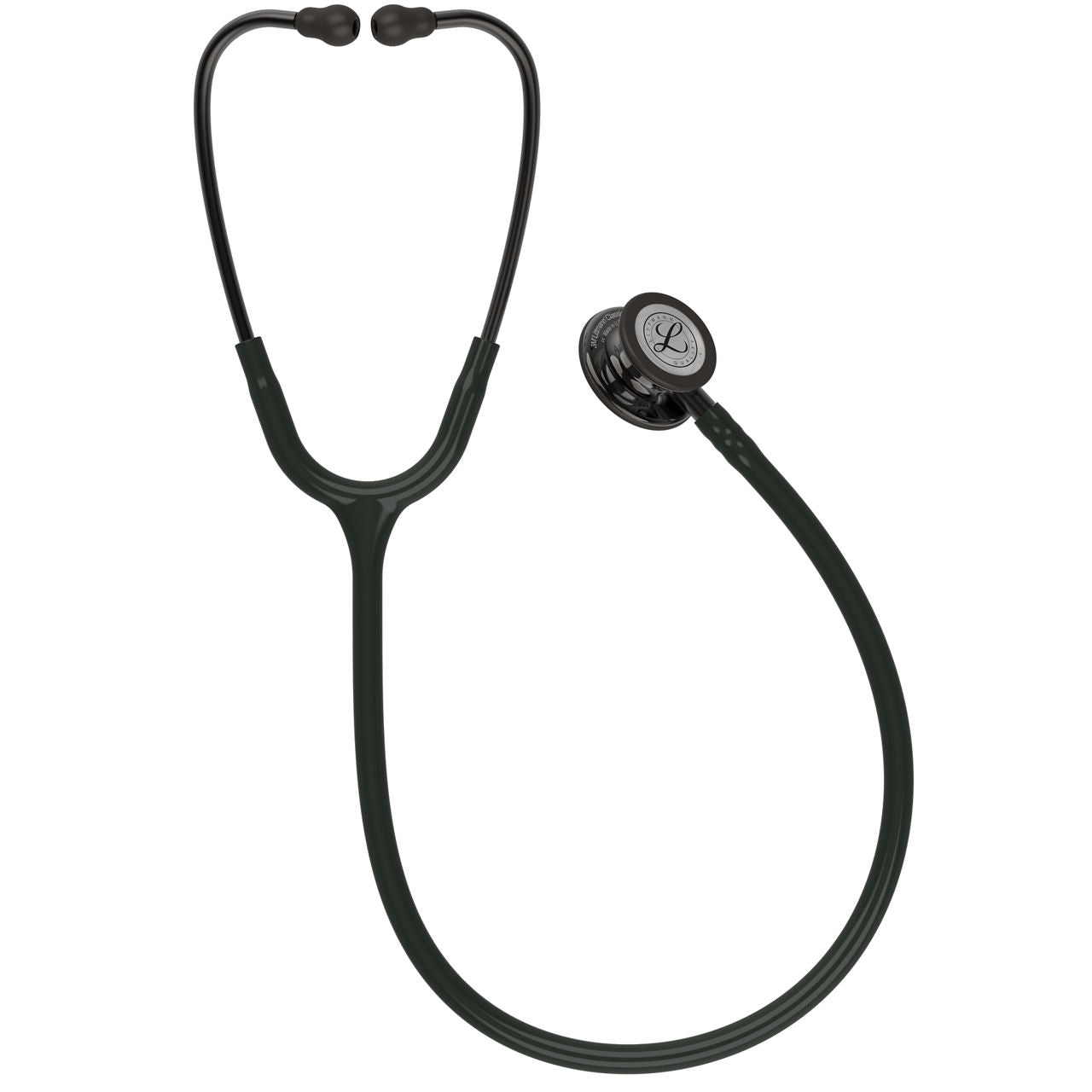 Estetoscopio Littmann Classic III, 5811, Tubo negro, Acabado tubo estandar, Campana ahumado