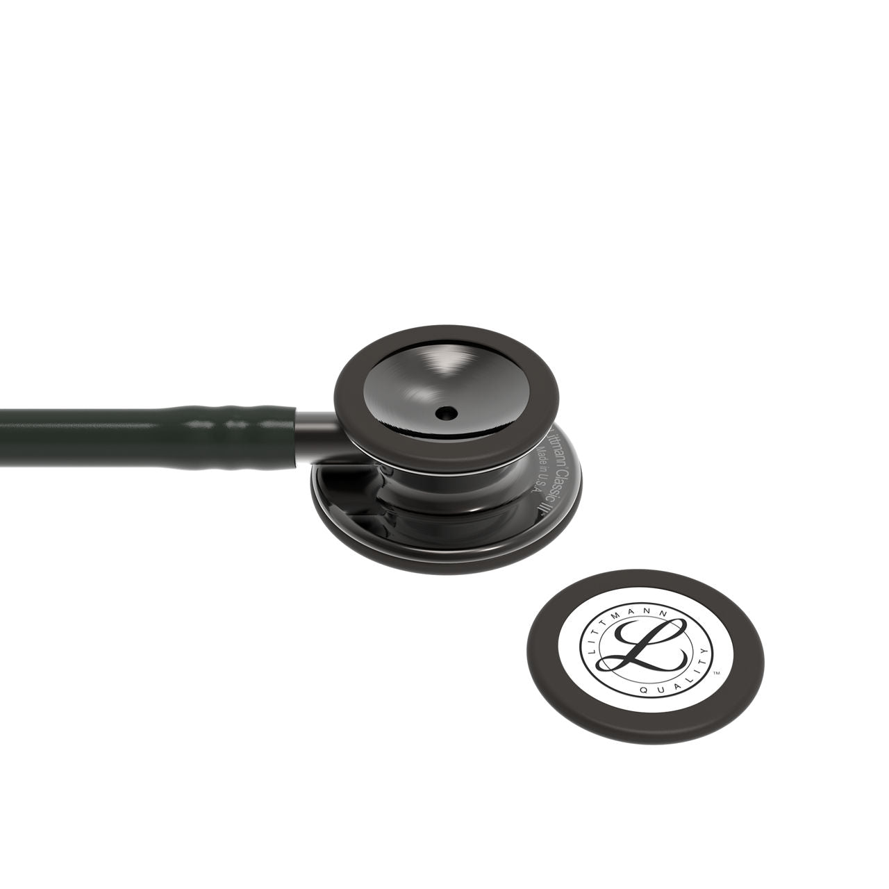 Estetoscopio Littmann Classic III, 5811, Tubo negro, Acabado tubo estandar, Campana ahumado