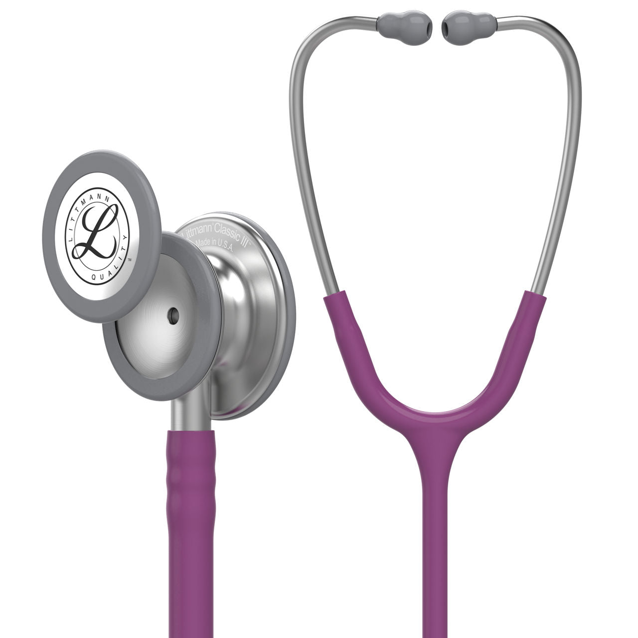 Estetoscopio Littmann Classic III, 5831, Tubo ciruela, Acabado tubo estandar, Campana acero inoxidable