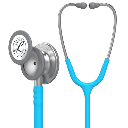 Estetoscopio Littmann Classic III, 5835, Tubo turquesa, Acabado tubo estandar, Campana acero inoxidable