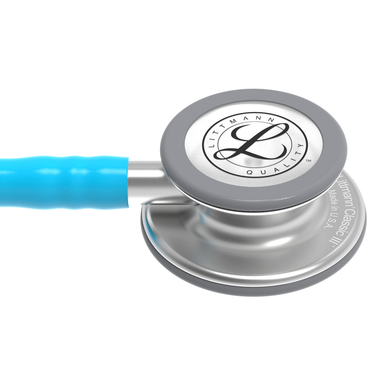 Estetoscopio Littmann Classic III, 5835, Tubo turquesa, Acabado tubo estandar, Campana acero inoxidable