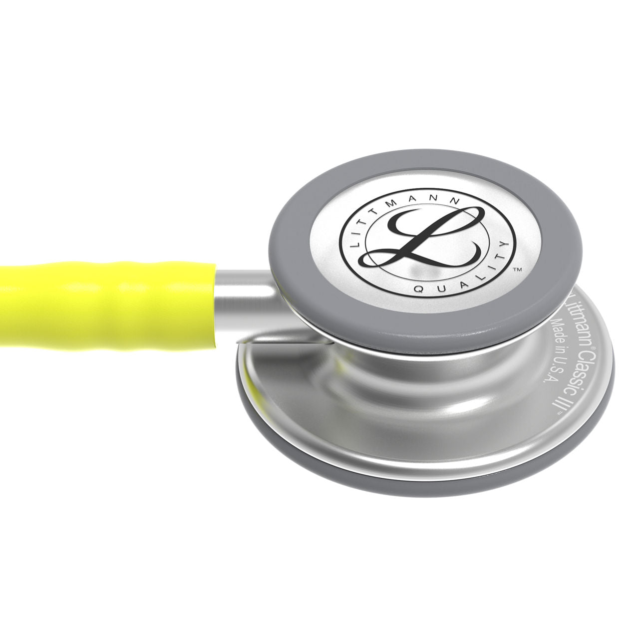 Estetoscopio Littmann Classic III, 5839, Tubo verde limón, Acabado tubo estandar, Campana acero inoxidable