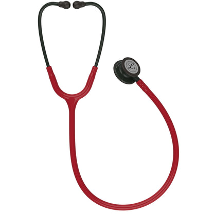 Estetoscopio Littmann Classic III, 5868, Tubo borgoña, Acabado tubo estandar, Campana negro mate