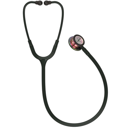 Estetoscopio Littmann Classic III, 5870, Tubo negro, Acabado tubo estandar, Campana arcoiris, Vástago negro