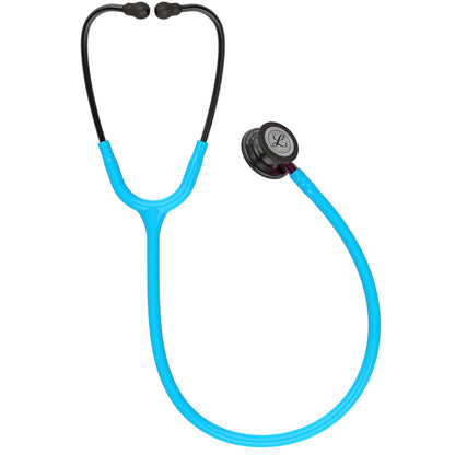 Estetoscopio Littmann Classic III, 5872, Tubo turquesa, Acabado tubo estandar, Campana ahumado, Vástago rosa