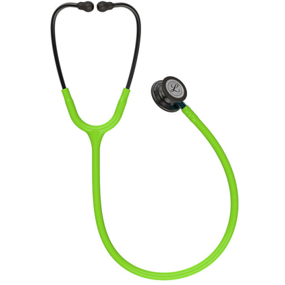 Estetoscopio Littmann Classic III, 5875, Tubo verde lima, Acabado tubo estandar, Campana ahumado, Vástago azul