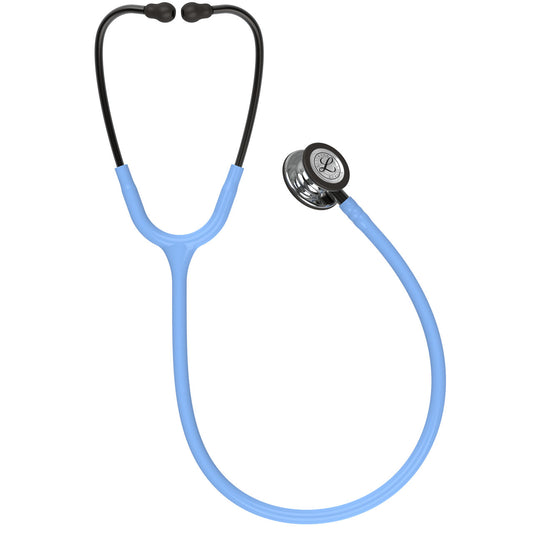 Littmann Classic III Stethoscope, 5959, Caribbean Blue Tube, Mirror-Finish Chestpiece, Smoked Black Headset