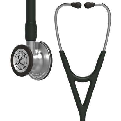 Estetoscopio Littmann Cardiology IV, 6151, Tubo negro, Acabado tubo estandar, Campana acero inoxidable, Vástago acero inoxidable