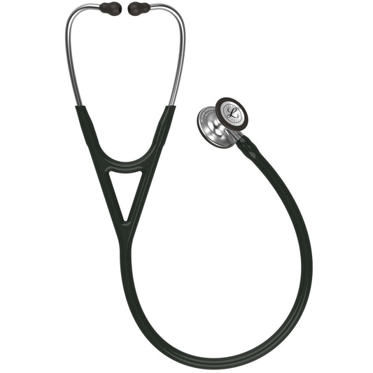 Estetoscopio Littmann Cardiology IV, 6151, Tubo negro, Acabado tubo estandar, Campana acero inoxidable, Vástago acero inoxidable