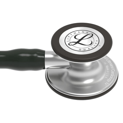 Estetoscopio Littmann Cardiology IV, 6151, Tubo negro, Acabado tubo estandar, Campana acero inoxidable, Vástago acero inoxidable