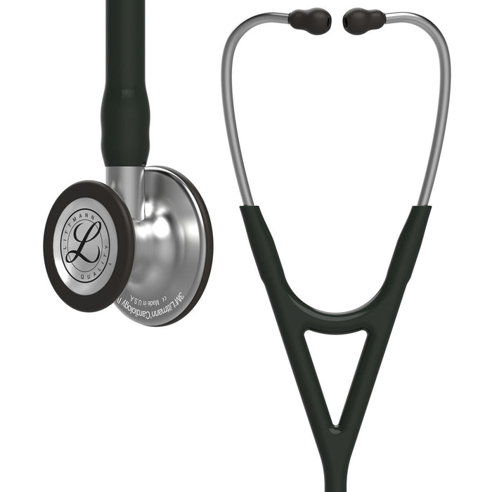 Estetoscopio Littmann Cardiology IV, 6152, Tubo negro, Acabado tubo estandar, Campana acero inoxidable