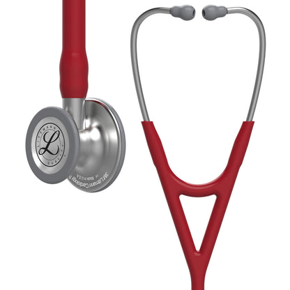 Littmann Cardiology IV Stethoscope, 6184, Burgundy Tube, Stainless Steel Finish