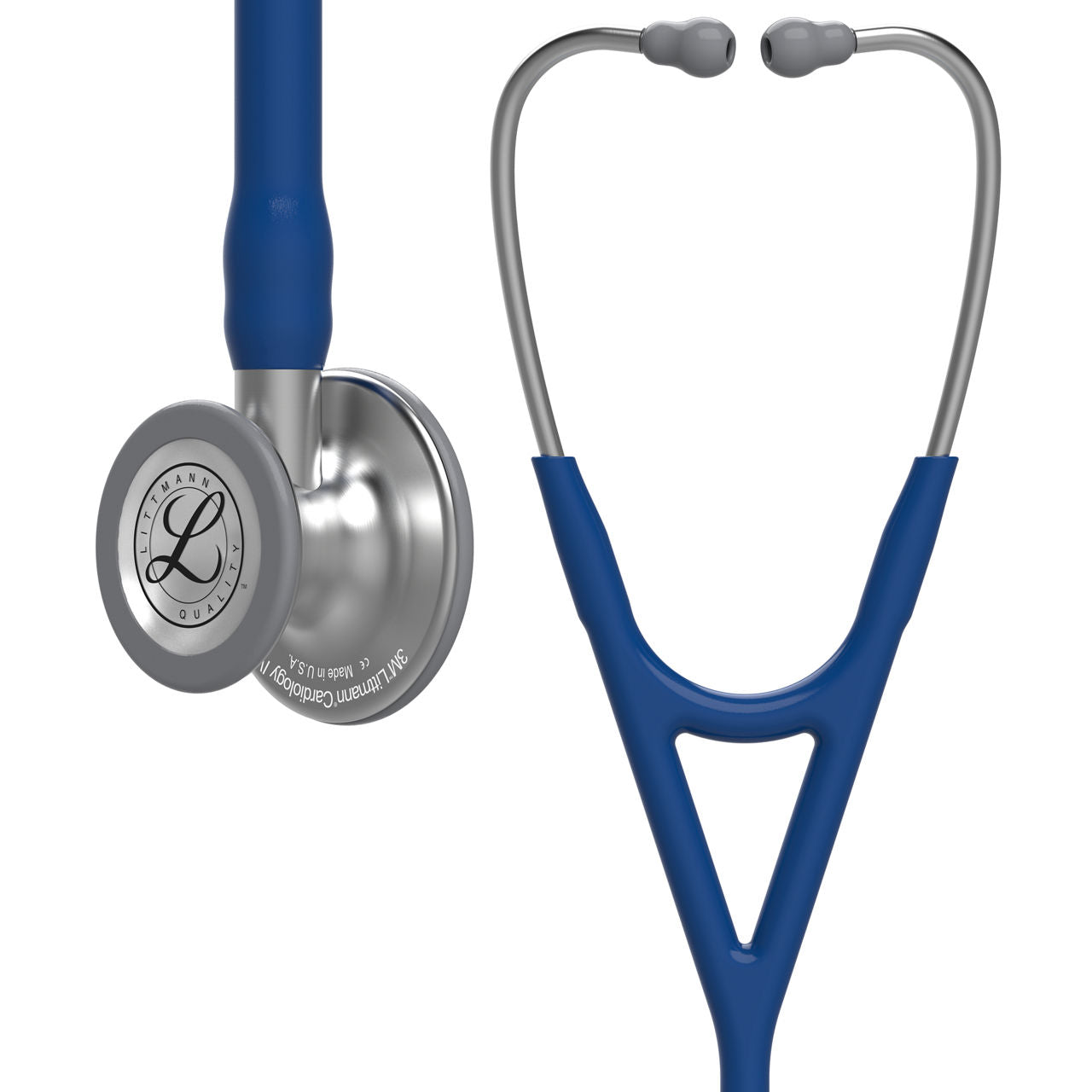 Estetoscopio Littmann Cardiology IV, 6154, Tubo azul marino, Acabado tubo estandar, Campana acero inoxidable, Vástago acero inoxidable