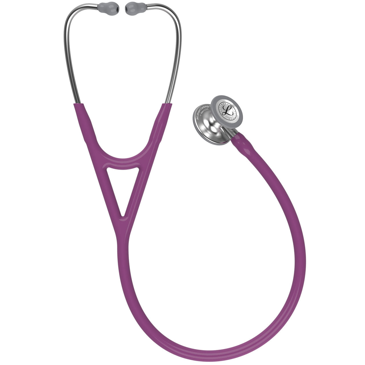 Estetoscopio Littmann Cardiology IV, 6156, Tubo ciruela, Acabado tubo estandar, Campana acero inoxidable, Vástago acero inoxidable