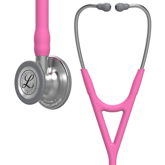 Littmann Cardiology IV Stethoscope, 6159, Pink Tube, Stainless Steel Finish