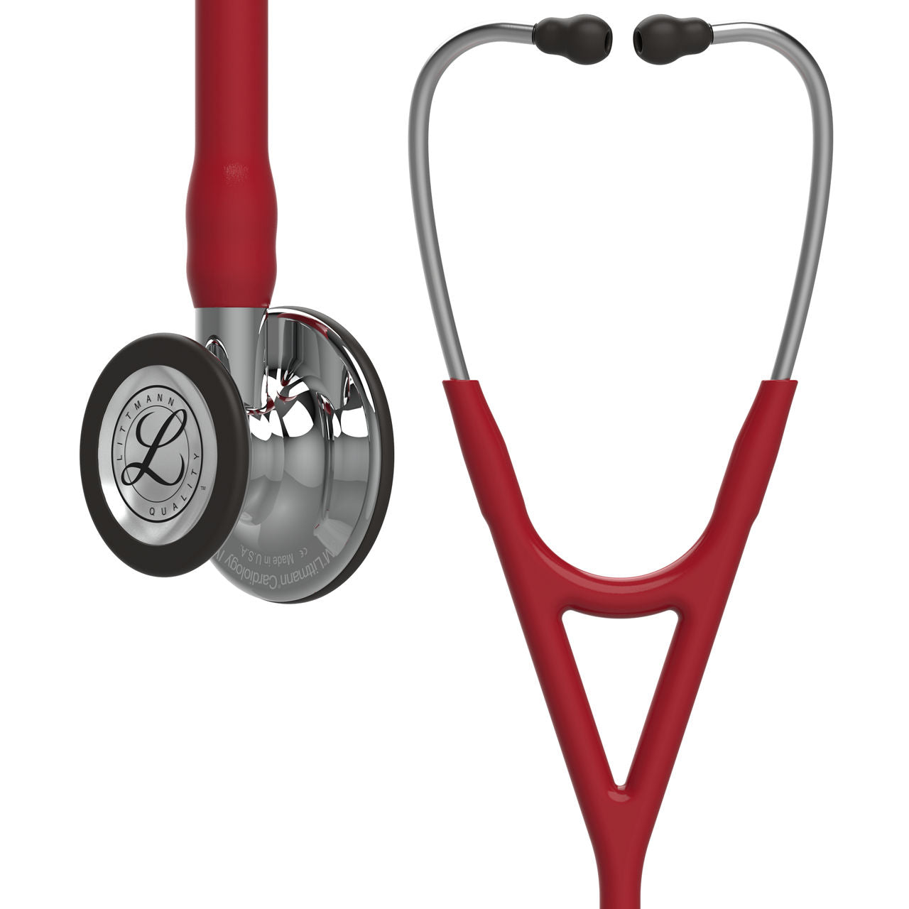 Estetoscopio Littmann Cardiology IV, 6170, Tubo borgoña, Acabado tubo estandar, Campana espejo
