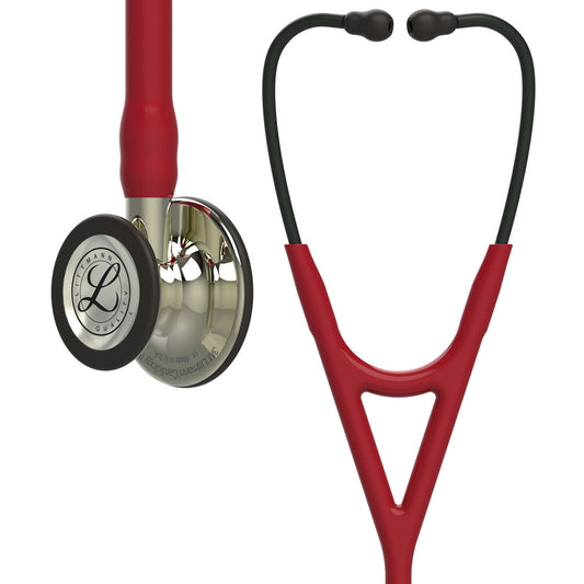 Littmann Cardiology IV Stethoscope, 6176, Burgundy Tube, Stainless Steel Finish
