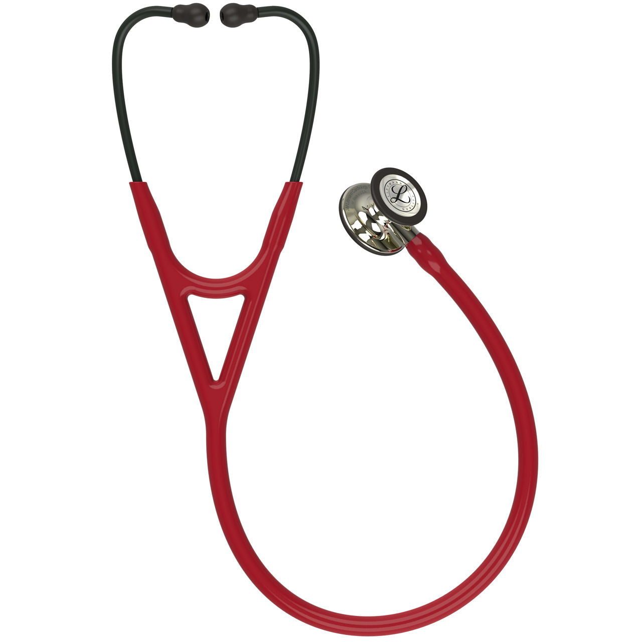 Estetoscopio Littmann Cardiology IV, 6176, Tubo borgoña, Acabado tubo estandar, Campana champaña