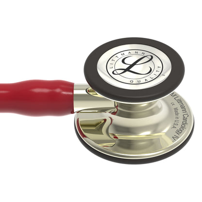 Estetoscopio Littmann Cardiology IV, 6176, Tubo borgoña, Acabado tubo estandar, Campana champaña