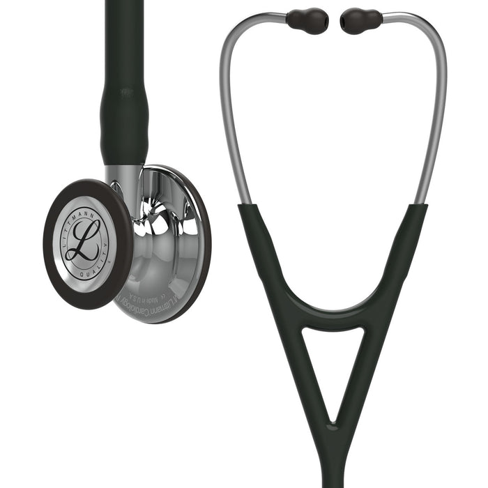 Estetoscopio Littmann Cardiology IV, 6177, Tubo negro, Acabado tubo estandar, Campana espejo