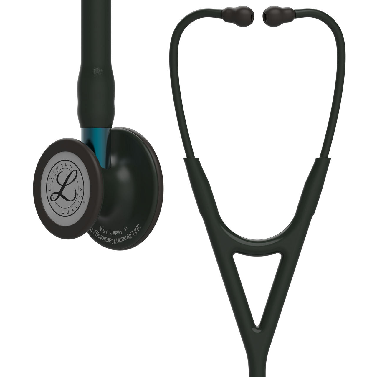 Littmann Cardiology IV Stethoscope, 6201, Black Tube, Black-Smoked Finish