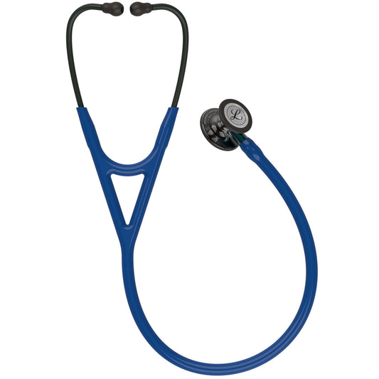 Littmann Cardiology IV Stethoscope, 6202, Navy Blue Tube, High Polish Finish, Smoked Black Eartips